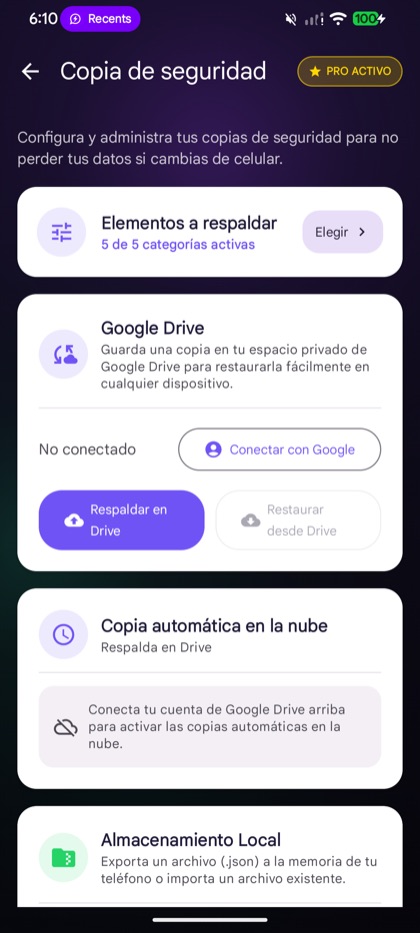 MZap: copia de seguridad